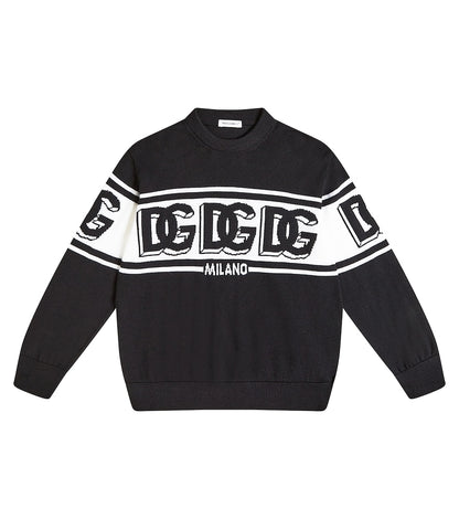 DG intarsia virgin wool sweater