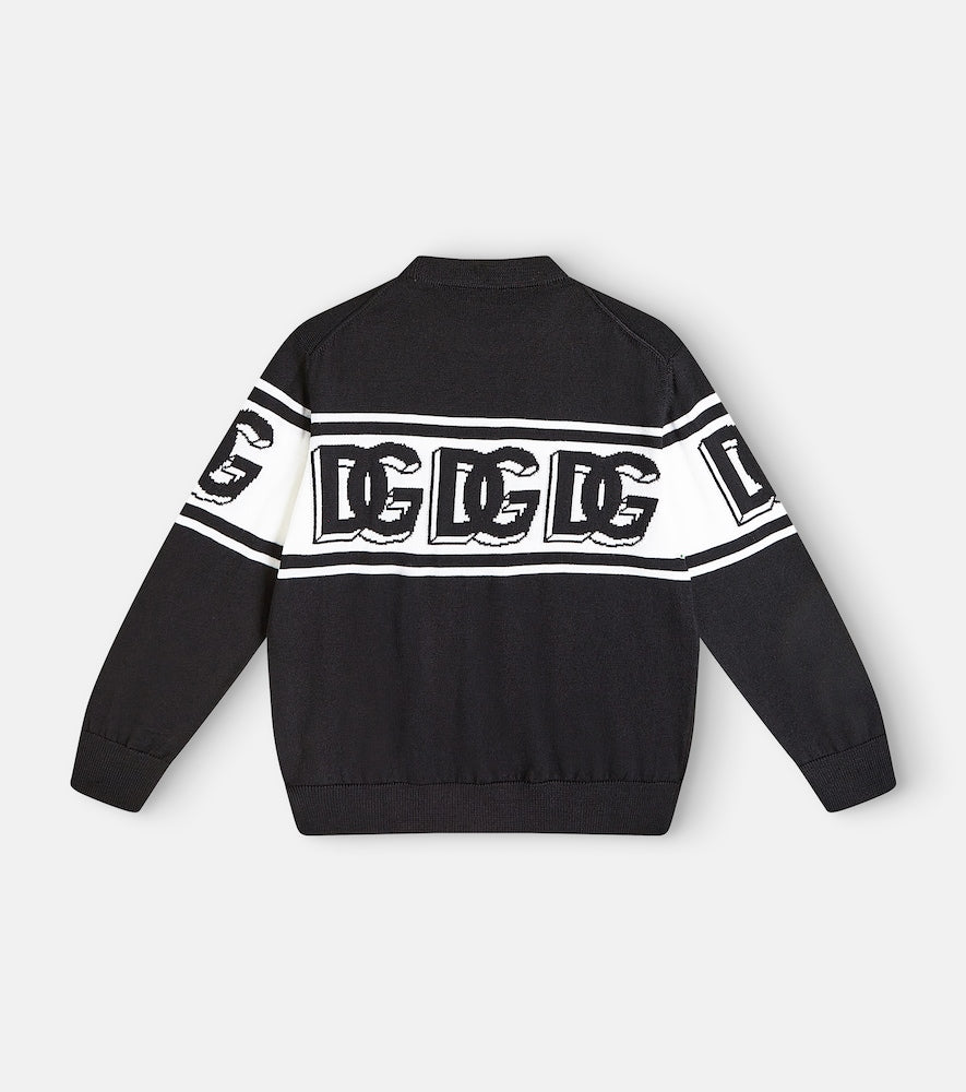 DG intarsia virgin wool sweater