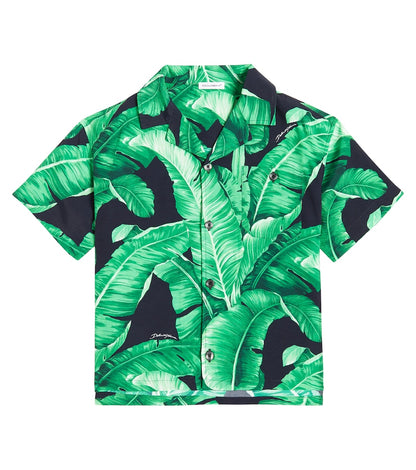 Printed bowling shirt