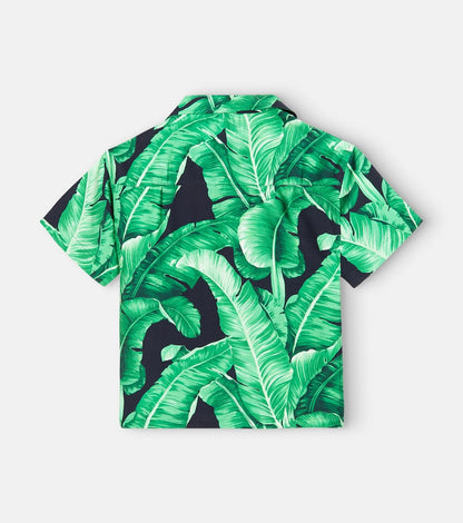Printed bowling shirt