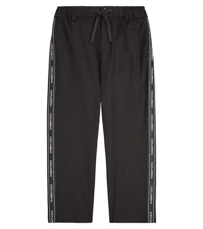 Logo wool track pants