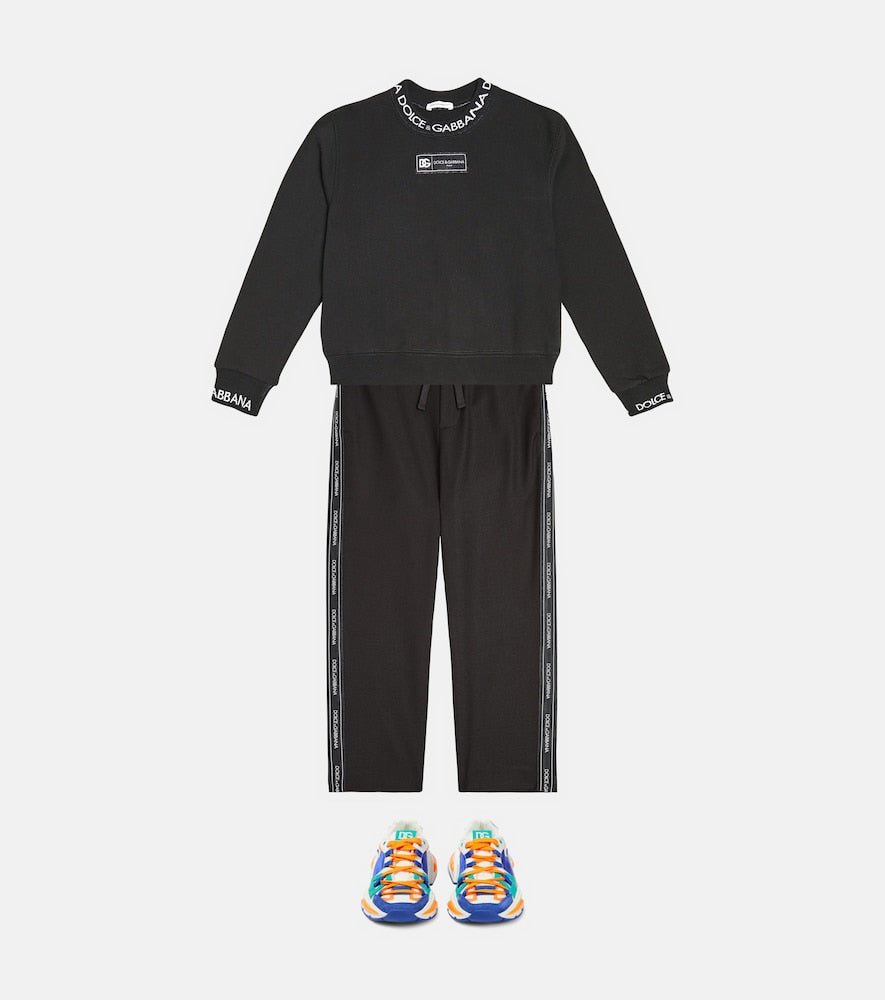 Logo wool track pants