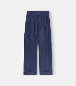 Linen cargo pants