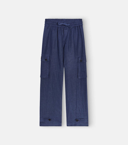 Linen cargo pants