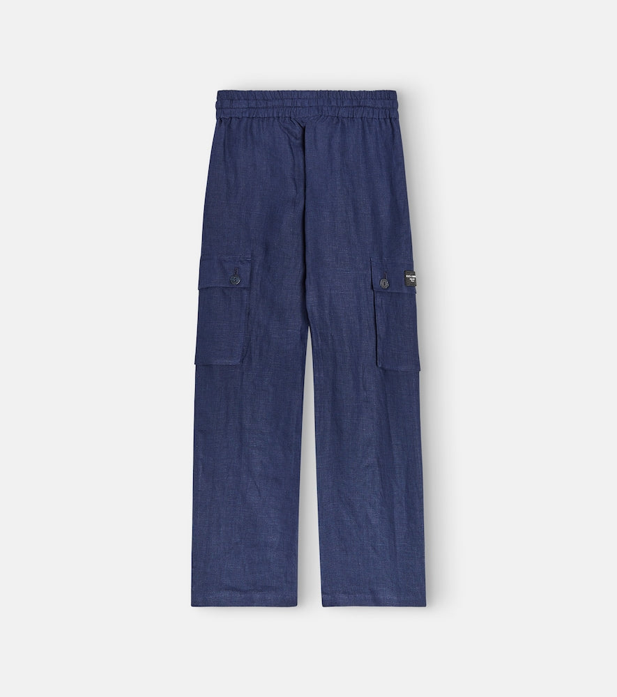 Linen cargo pants