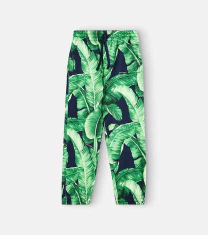 Printed cotton jersey sweatpants