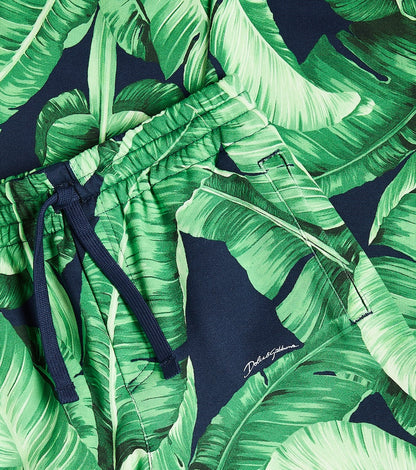 Printed cotton jersey sweatpants