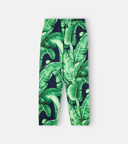 Printed cotton jersey sweatpants