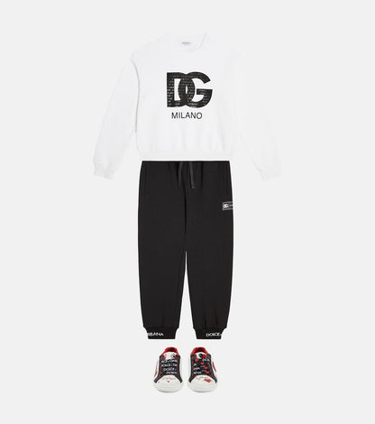 Logo cotton jersey sweatpants