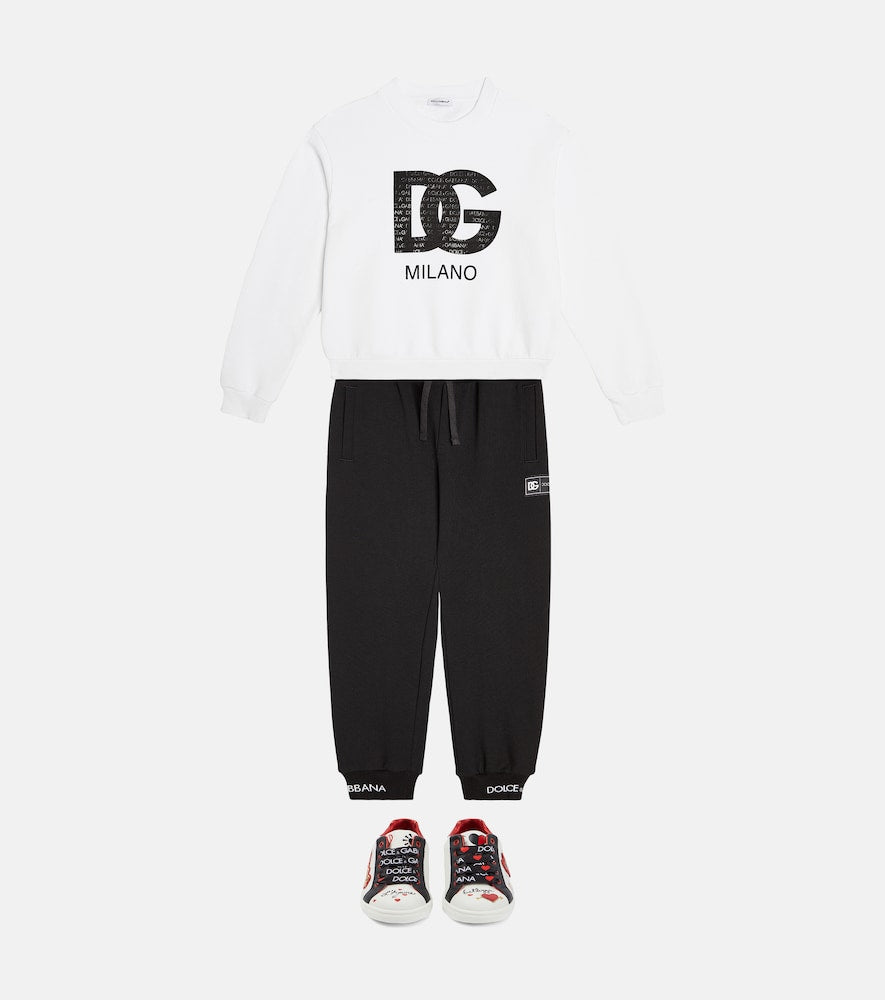Logo cotton jersey sweatpants