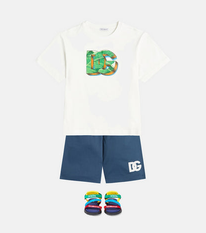DG cotton-blend jersey shorts
