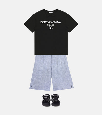 Linen bermuda shorts