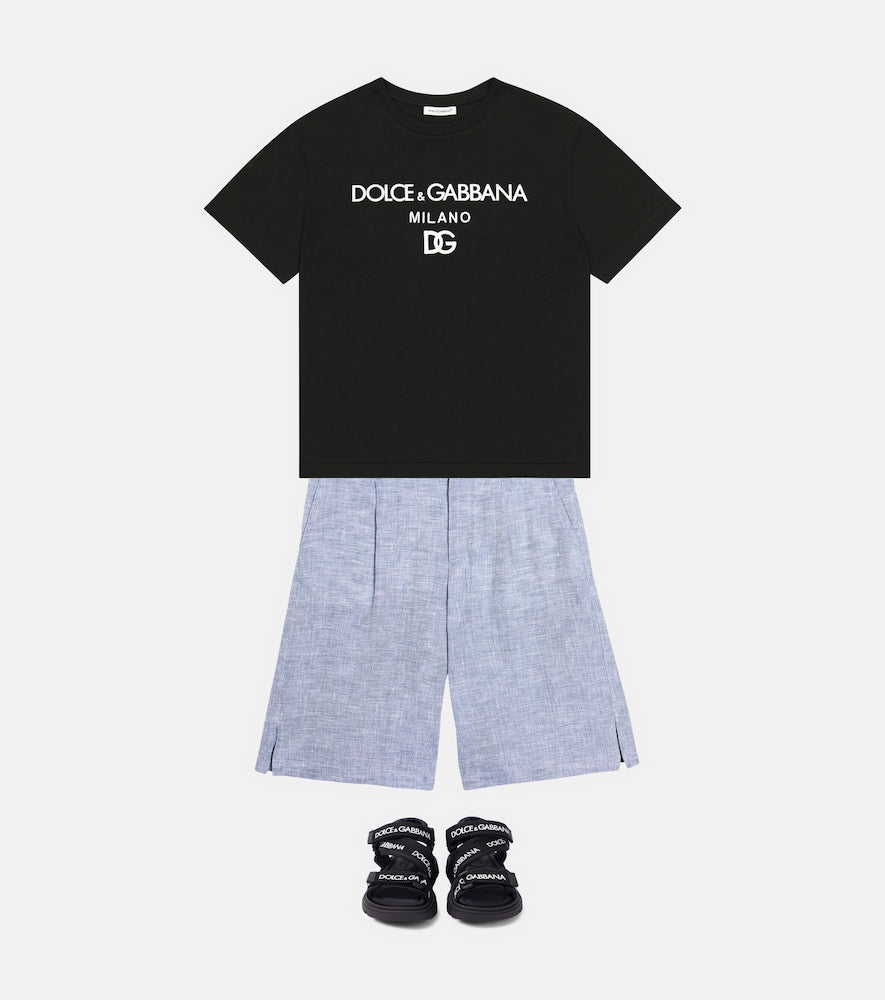 Linen bermuda shorts