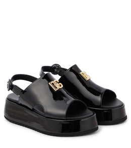 DG patent leather platform sandals