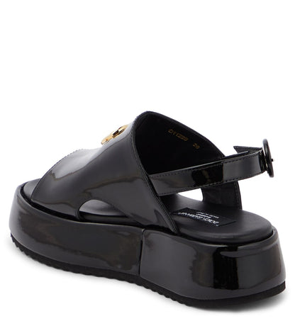 DG patent leather platform sandals