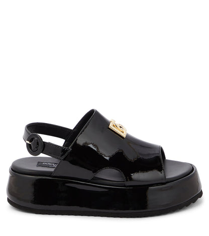 DG patent leather platform sandals