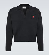 Ami De Cœur cotton-blend polo sweater