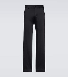 Straight cotton satin chinos