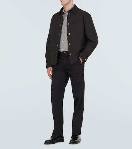 Straight cotton satin chinos