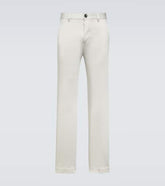Straight cotton satin chinos