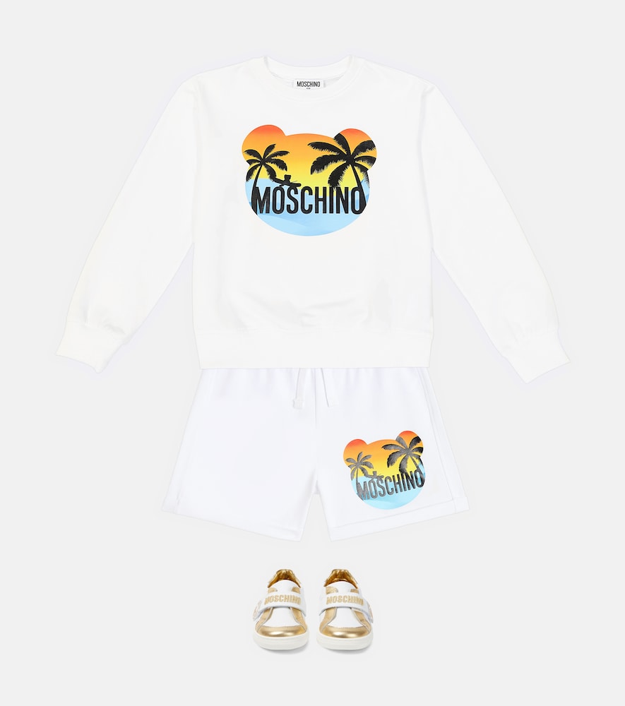 Printed cotton-blend sweatshirt