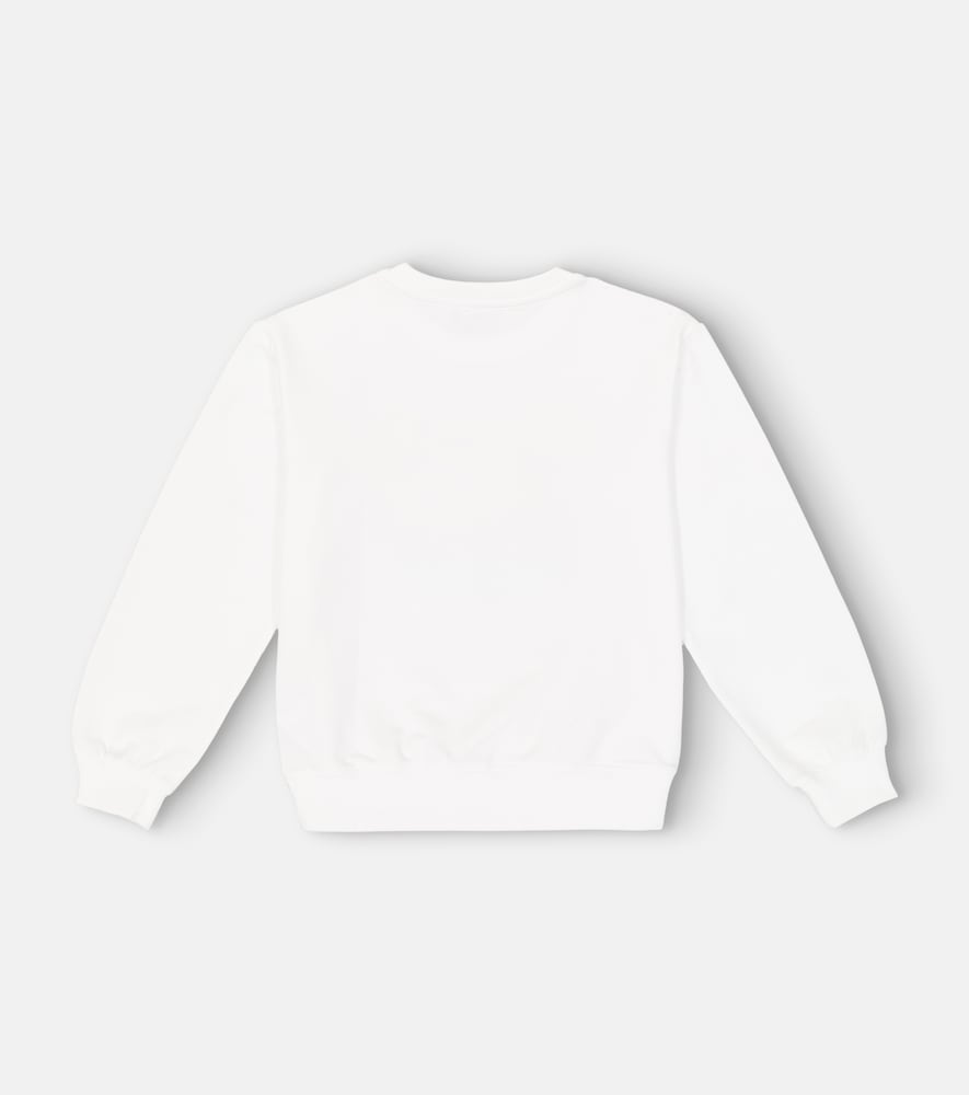 Printed cotton-blend sweatshirt