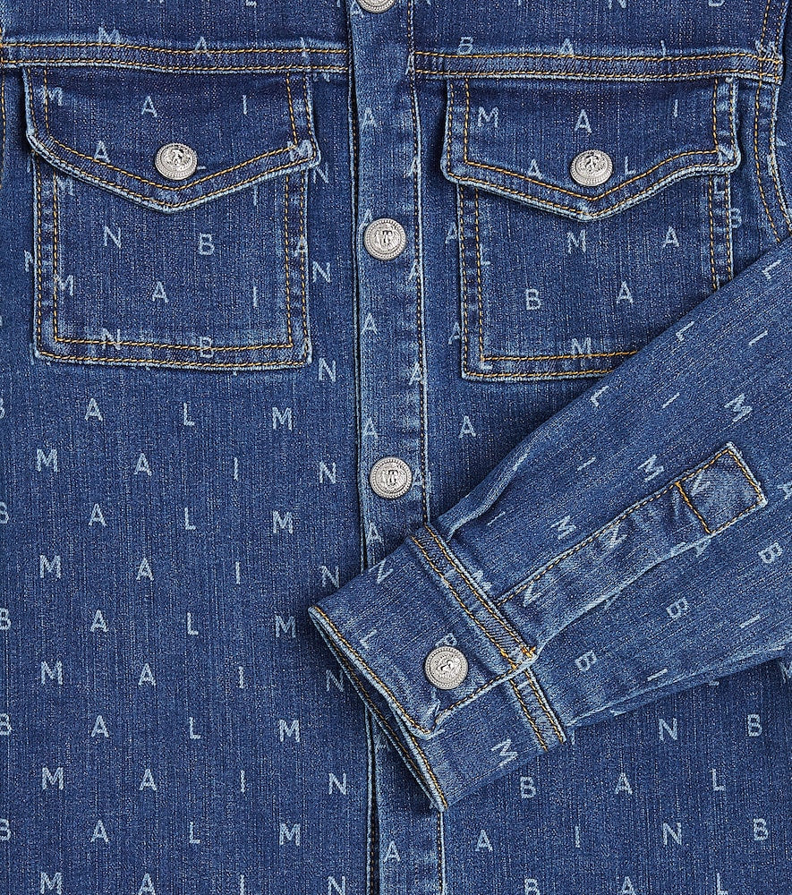 Logo denim shirt