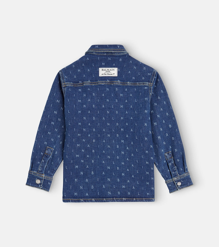 Logo denim shirt