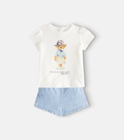 Baby Polo Bear T-shirt and shorts set