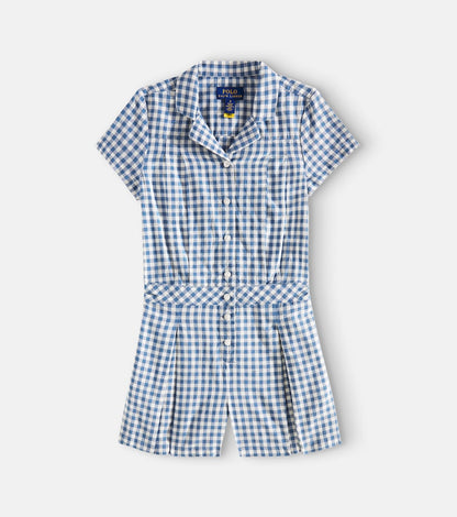 Gingham cotton playsuit