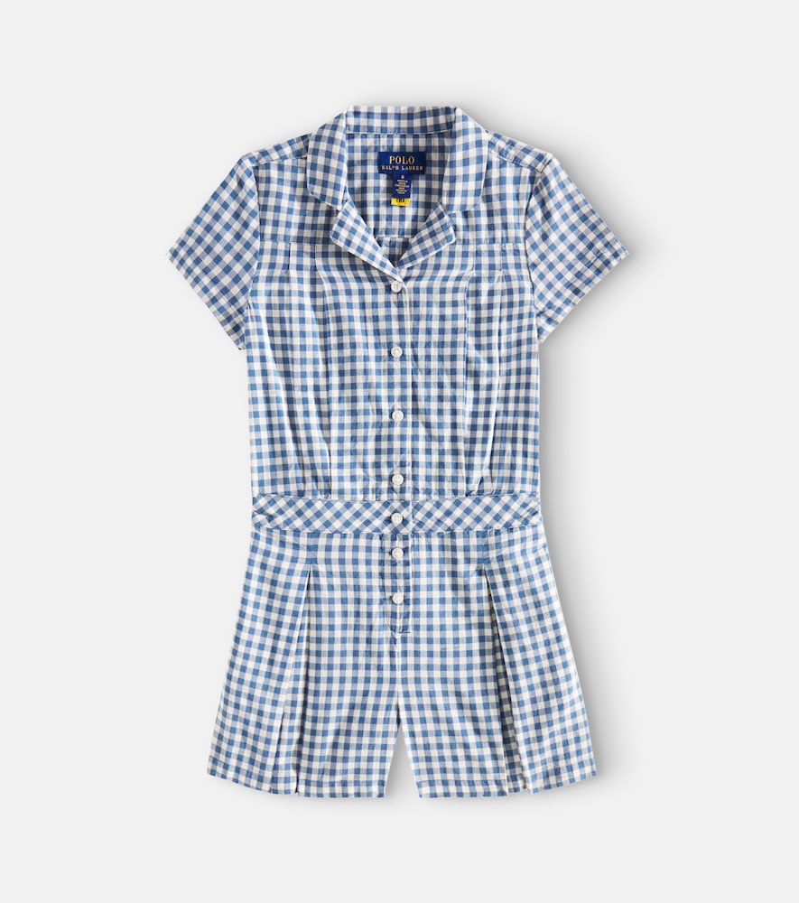 Gingham cotton playsuit