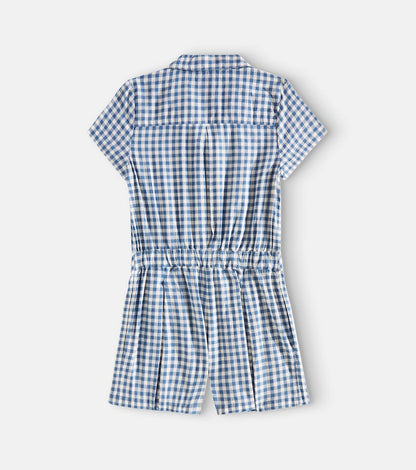 Gingham cotton playsuit