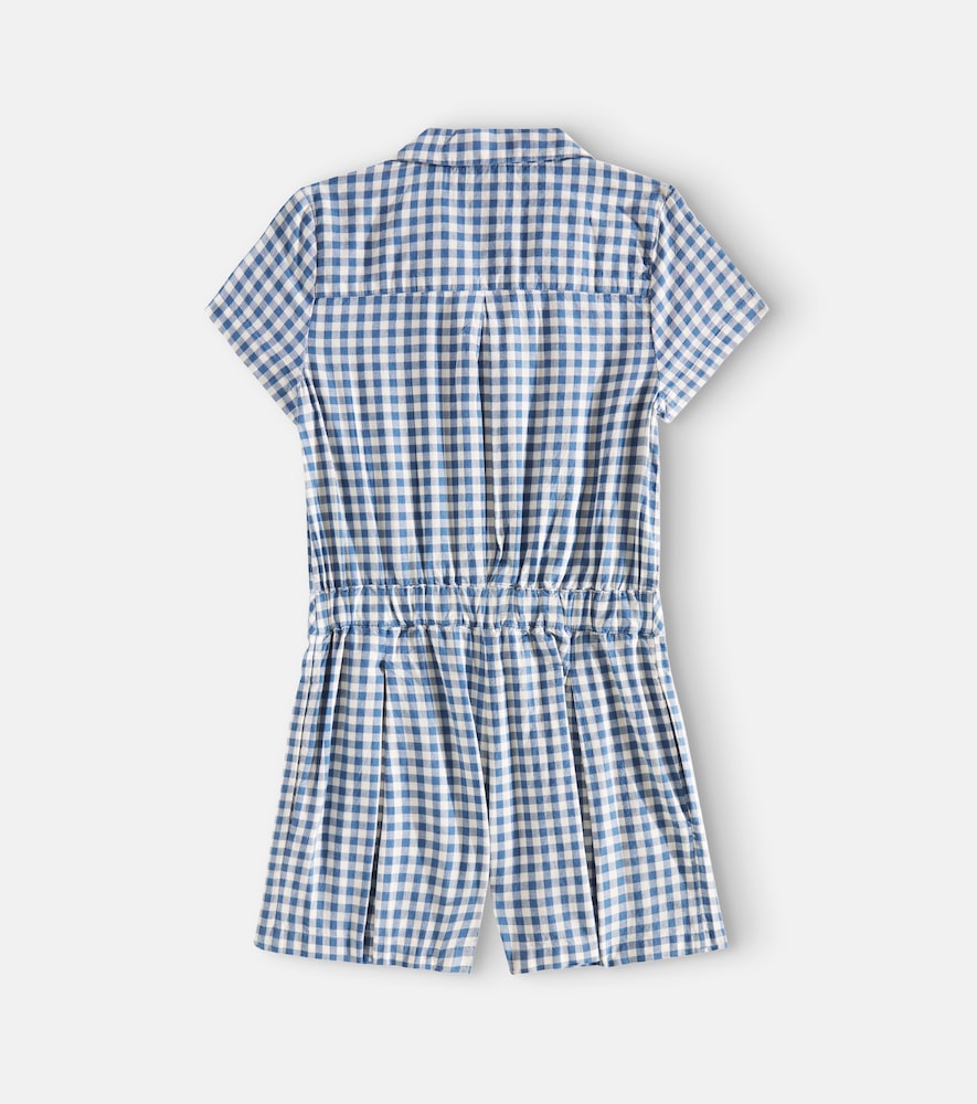 Gingham cotton playsuit