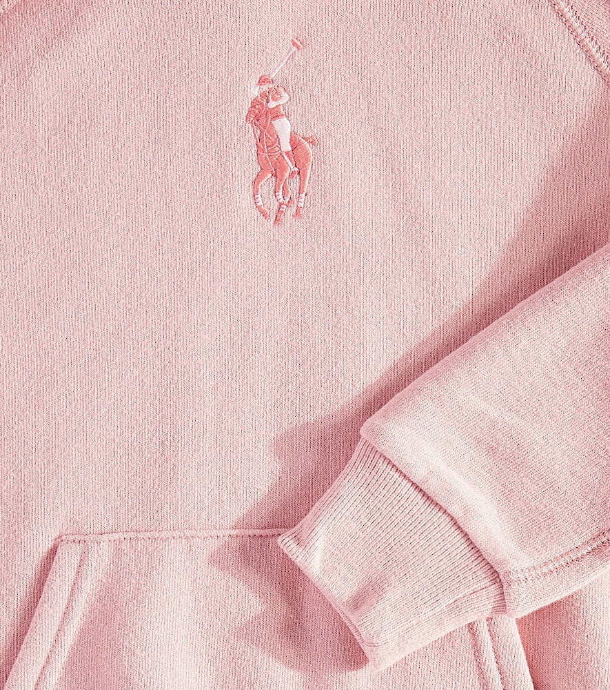 Logo cotton-blend jersey hoodie