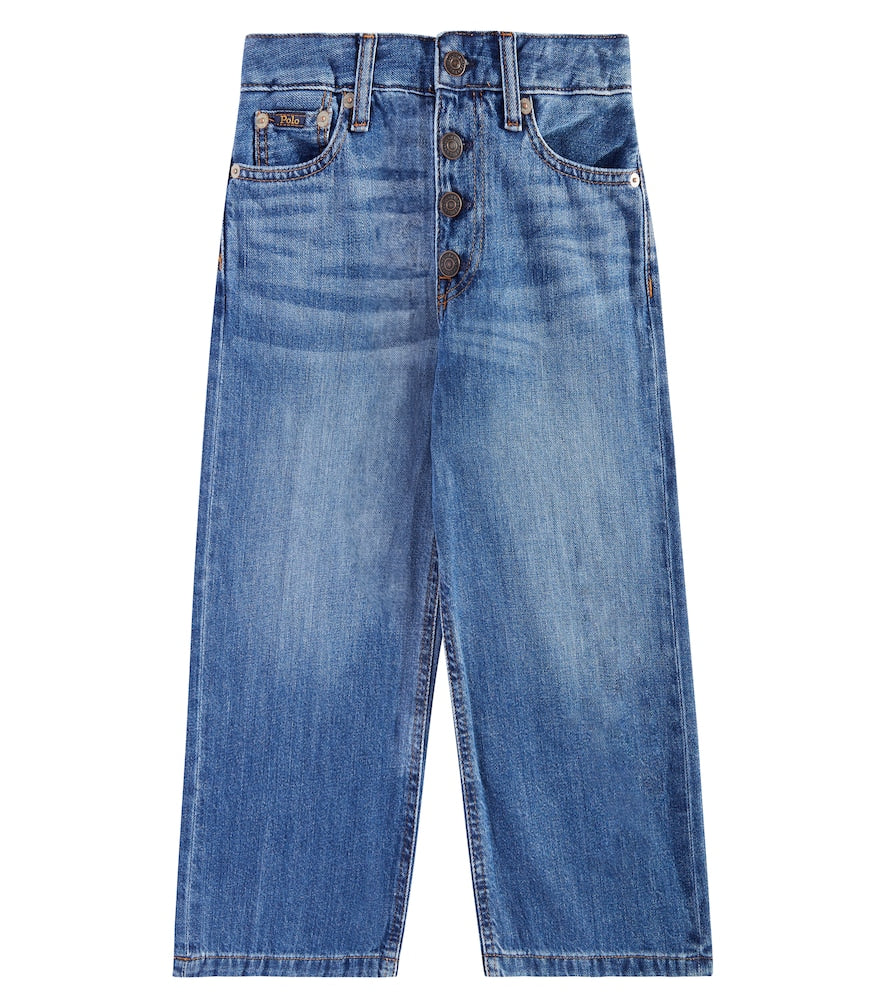 Cropped wide-leg jeans