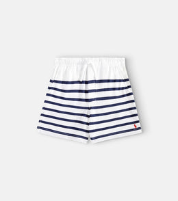 Striped cotton jersey shorts