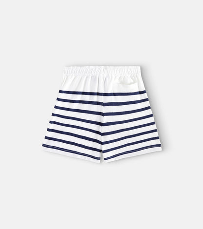 Striped cotton jersey shorts