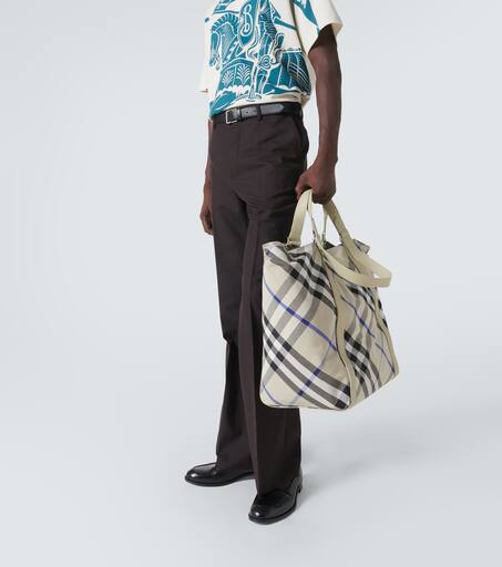 Burberry Check Large jacquard tote bag