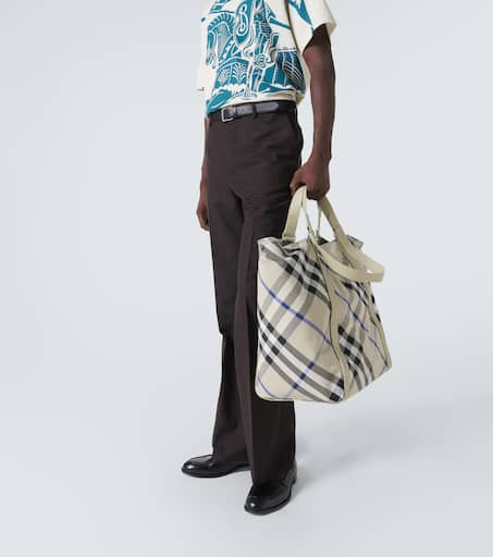Burberry Check Large jacquard tote bag
