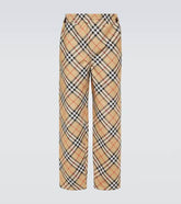 Checked track pants