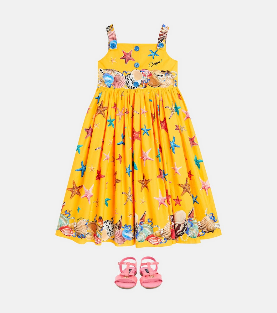 Capri printed cotton poplin dress