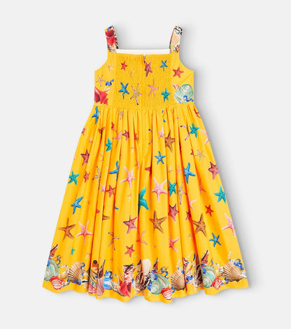 Capri printed cotton poplin dress