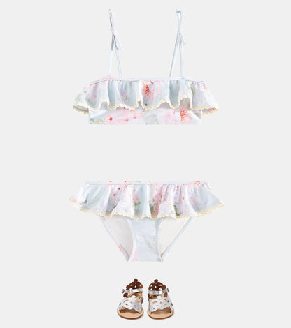 Halliday floral ruffled bikini