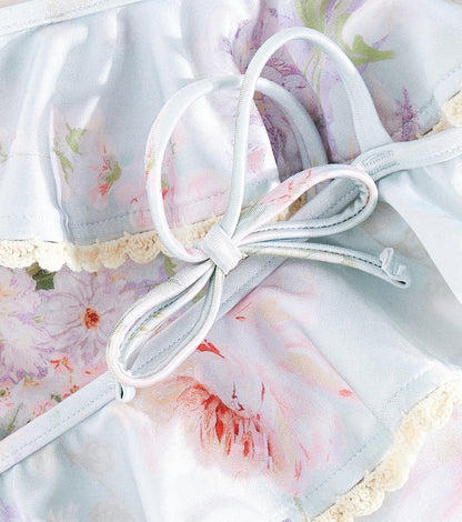 Halliday floral ruffled bikini