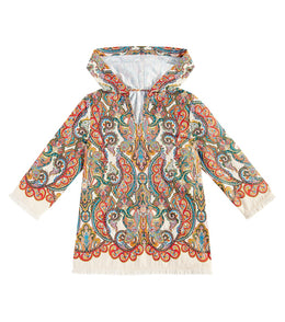 Ottie paisley cotton beach cover-up