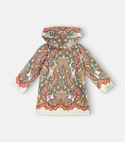 Ottie paisley cotton beach cover-up