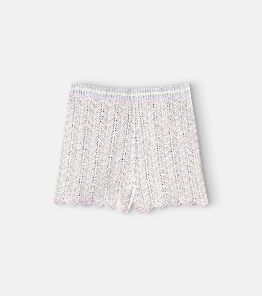 Halliday pointelle cotton-blend shorts