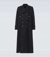 Double-breasted wool-blend coat