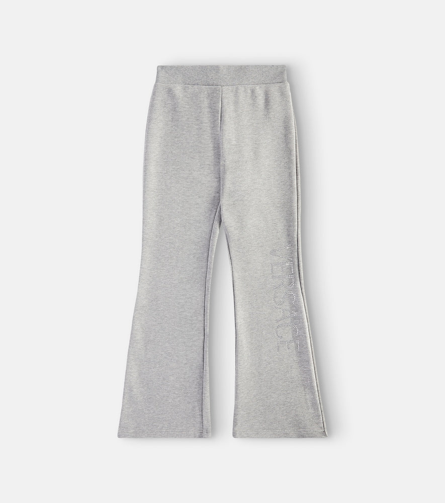 Logo embellished cotton jersey sweatpants
