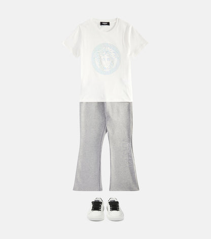 Logo embellished cotton jersey sweatpants